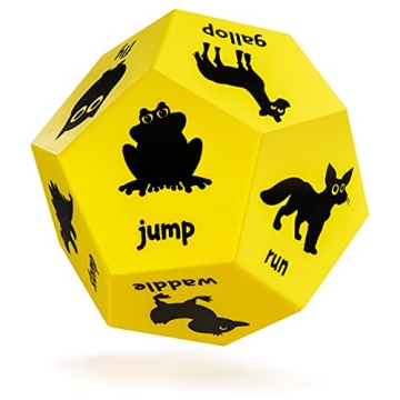 Covelico Animal Games Kids Dice Game - Fun Gross Motor Dice for Active Play