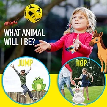 Covelico Animal Games Exercise Dice for Kids Fun