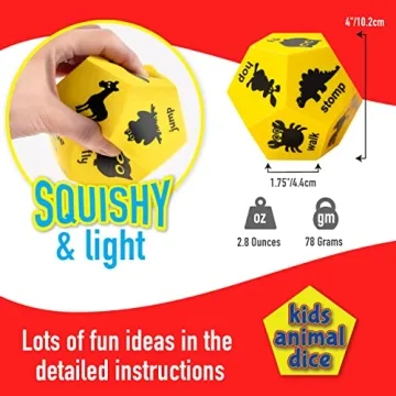 Covelico Animal Games Exercise Dice for Kids Fun
