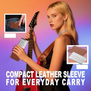 Guitar String Action Gauge Ruler – Stainless Steel Setup Tool with Inch & Metric Scales