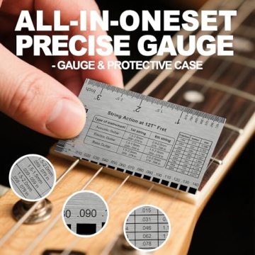 Guitar String Action Gauge Ruler for Precise Setup