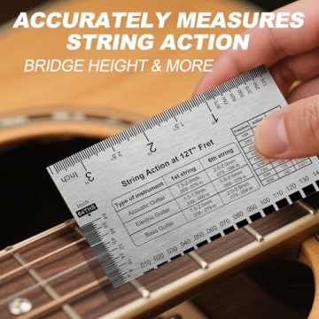 Guitar String Action Gauge Ruler for Precise Setup