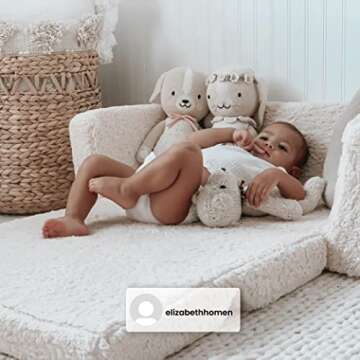 Delta Children Cozee Flip-Out Sofa for Kids in Grey