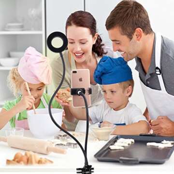 Dimmable Selfie Ring Light with Phone Holder for Creators