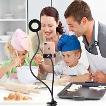 Dimmable Selfie Ring Light with Phone Holder for Creators