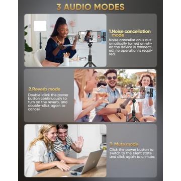 Wireless Lavalier Microphone for iPhone/Android Phone/Laptop/PC, IUMAKEVP 360° Adjustable Clip on Microphone with 100FT Transmission Distance and Noise Cancellation for Vlog, Interview, TikTok (2 Mic)