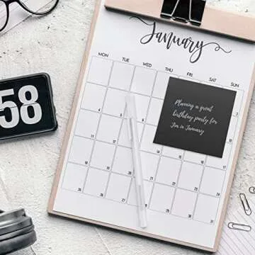 Kisdo Black Sticky Notes 3x3 Inches with 2 White Gel Pens, 480 Sheets Self-Stick Pads, 6 Pads Bulk Memo Pads Easy to Post for Home, School, Office Supplies