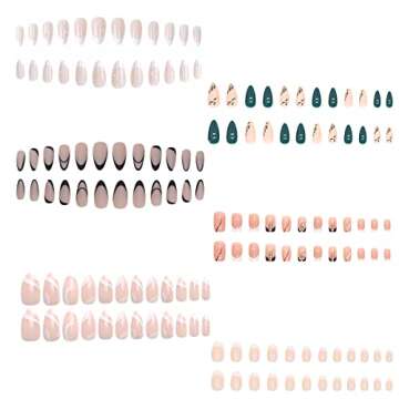 AOGUZH 12 Packs 288 Pcs Press on Nails Set for Women