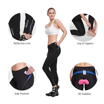 BALEAF Women's Cycling Tights with 3D Padding for Comfort