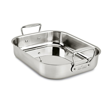 All-Clad 11x14 Inch Stainless Steel Roaster Pan with Rack