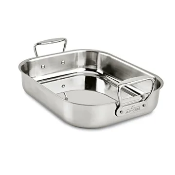 All-Clad 11x14 Inch Stainless Steel Roaster Pan with Rack