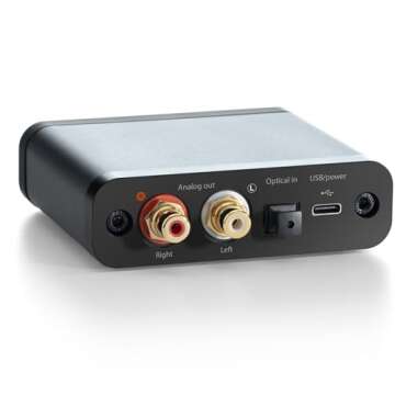 Audioengine D1 32-bit Desktop DAC and Headphone Amp, Preamp, Laptop, Amplifier, Gamers and Musicians