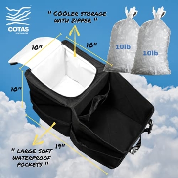 COTAS Stylish Car Organizer with Cooler for Road Trips