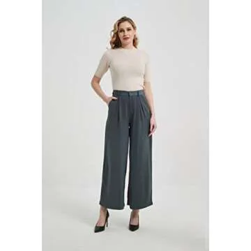 Tronjori Casual Wide Leg Palazzo Pants for Women