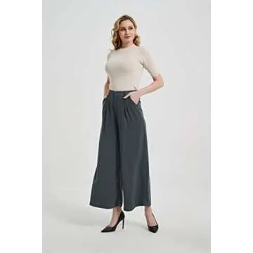 Tronjori Casual Wide Leg Palazzo Pants for Women