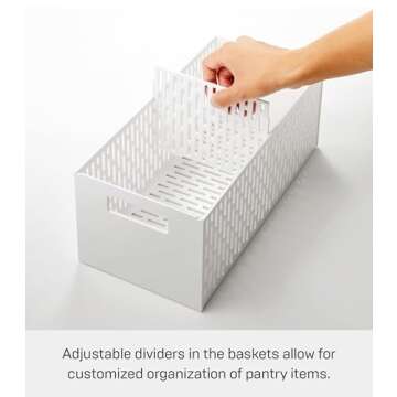 Yamazaki Home Tower Sliding Baskets - Space-Saving Organizer