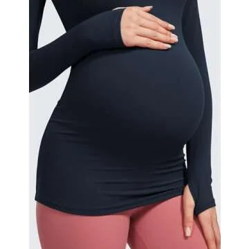 CRZ YOGA Butterluxe Maternity Top for Stylish Comfort