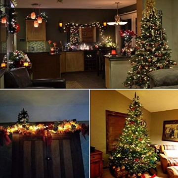 ER CHEN Fairy Lights Plug in, 66ft/20m 200 LED String Lights, Waterproof Indoor/Outdoor Green Copper Wire Christmas Lights for Bedroom, Patio, Garden, Parties (Warm White)