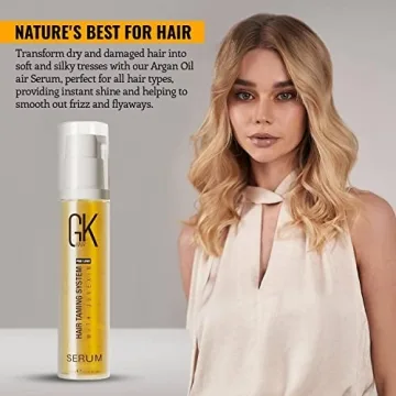 GK Hair Argan Oil Anti Frizz Serum for Shiny Hair