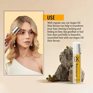 GK Hair Argan Oil Anti Frizz Serum for Shiny Hair