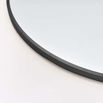 BEVERDY Full Length Mirror, Arched Floor Mirror with Stand, 26"x71" Oversized Floor Mirror, Wall Mirror Full Length Freestanding, Wall Mounted Mirror for Bedrooom Living Room, Black