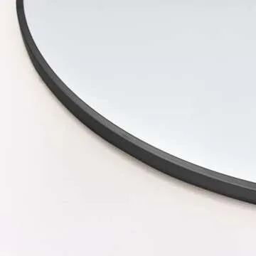 BEVERDY Full Length Mirror, Arched Floor Mirror with Stand, 26"x71" Oversized Floor Mirror, Wall Mirror Full Length Freestanding, Wall Mounted Mirror for Bedrooom Living Room, Black