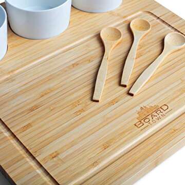 Elegant AMAHLE Bamboo Cheese Board Set - Perfect Gift Idea