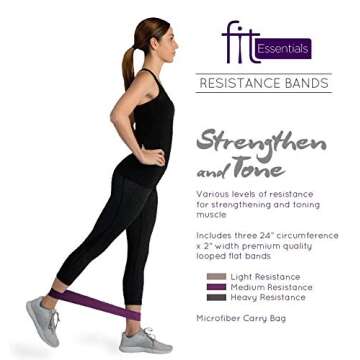 Fit Essentials Resistance Bands for Muscle Strengthening & Toning
