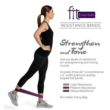 Fit Essentials Resistance Bands for Muscle Strengthening & Toning