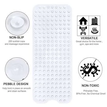 YINENN Non-Slip Bath and Shower Safety Mat 40x16 Inch