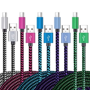 Teeind Type C Fast Charging Cables 5 Pack 6Ft