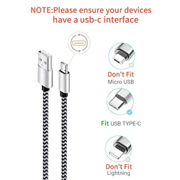 Teeind Type C Fast Charging Cables 5 Pack 6Ft