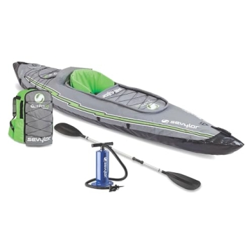 Sevylor QuickPak K5 24-Gauge PVC Polyester 1-Person Inflatable Kayak with Hand Pump and Paddle