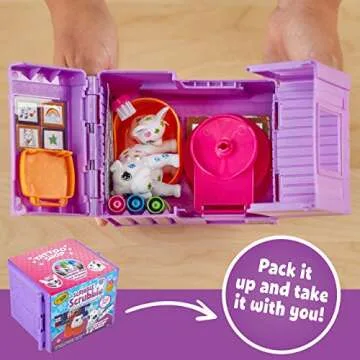 Crayola Scribble Scrubbie Pets Tattoo Shop, Toy Pet Playset, Gift for Kids, Age 3, 4, 5, 6