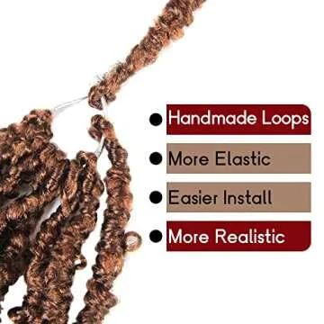 24 Inch Light Weight Butterfly Locs Crochet Hair 6 Packs Long Distressed Butterfly Faux Locs Crochet Hair, 30#