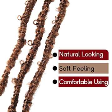 24 Inch Light Weight Butterfly Locs Crochet Hair 6 Packs Long Distressed Butterfly Faux Locs Crochet Hair, 30#