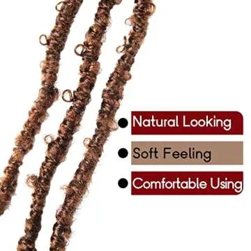 24 Inch Light Weight Butterfly Locs Crochet Hair 6 Packs Long Distressed Butterfly Faux Locs Crochet Hair, 30#