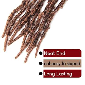 24 Inch Light Weight Butterfly Locs Crochet Hair 6 Packs Long Distressed Butterfly Faux Locs Crochet Hair, 30#