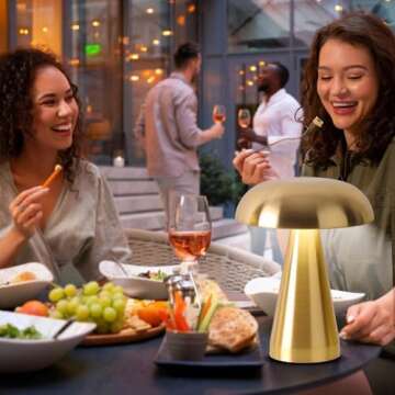 Leroxo Portable LED Table Lamp, 3-Levels Brightness Metal Desk Lamp, Glass Spice Jars- Square Glass Containers With Square Empty Jars 4oz,3 Color Touch Control Rechargeable Lamp, Night Light