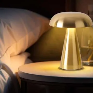 Leroxo Portable LED Table Lamp, 3-Levels Brightness Metal Desk Lamp, Glass Spice Jars- Square Glass Containers With Square Empty Jars 4oz,3 Color Touch Control Rechargeable Lamp, Night Light