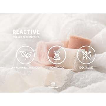 Vitalizart 1" x 27 Yd Chiffon Silk Ribbon Mixed Color Ribbons Set 3 Yd x 9 Rolls Fringe Fabric for Wedding Invitations Bridal Bouquets Party Decoration Gift Wrapping Bow Making