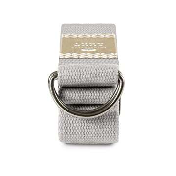 Lotuscrafts Yoga Strap for Stretching - 100% Organic Cotton - Yoga Belt Strap with Adjustable D-Ring Buckle - Yoga Band - Yoga Stretching Strap for Flexibility 8 FT