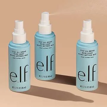 e.l.f. Stay All Day Blue Light Micro-Setting Mist Spray & Skin Refresher For A Matte Finish, Reduces Transmission, 2.7 Fl Oz