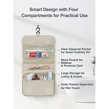 Luxtude Hanging Toiletry Bag - Stylish & Practical Organizer