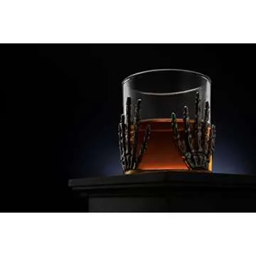 Skeleton Hand Whiskey Glass Set of 2 for Halloween Fun