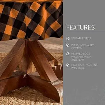 Elegant Buffalo-Check Tablecloth for Home Decor