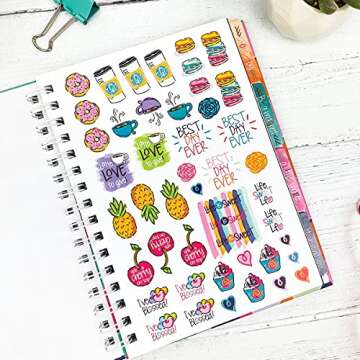 Denise Albright Gratitude Finder® 52 Week Non-Dated Journal for Women, Teens & Girls with 165 Hand-Illustrated Stickers (Summer Chevi)