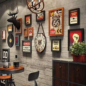 Wisesign Vintage Metal Signs Stars Hollow, Founded in 1779 Slim Tin Sign Retro Indoor Bar Vintage Style 6"x16" Unique Wall Decor