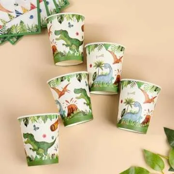 Dino Birthday Party Supplies Set for 24 Kids' Celebrations