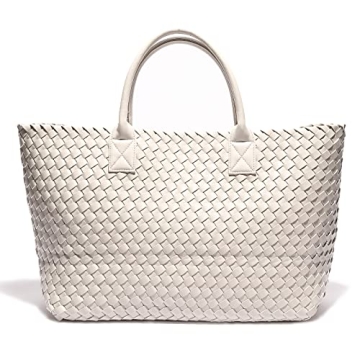 Weayouth Stylish Woven Tote Bag for Women - Durable Vegan Leather
